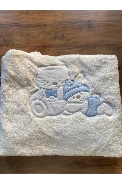 Pierre Cardin Ayı Desenli Bebek Peluş Battaniye Astarlı