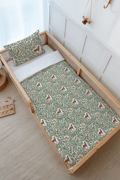 Tuğba Kuğu Montessori Duvet Cover Set - Iconic Forest Animals Series, 100X200