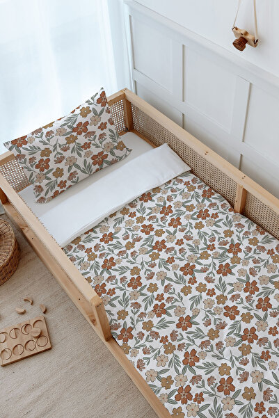 Tuğba Kuğu Vintage Flower Iconic Series - Montessori Duvet Cover Set (100X200)