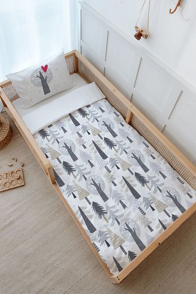 Tuğba Kuğu Montessori Duvet Cover (100X200) - Iconic Series - Winter Pines