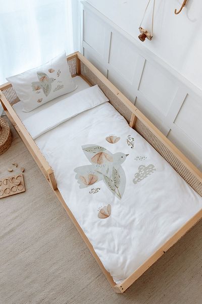 Tuğba Kuğu Montessori Duvet Cover Set - Royal Series (100X200) - Flying Bird