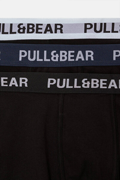 Pull & Bear 3'lü logolu boxer seti