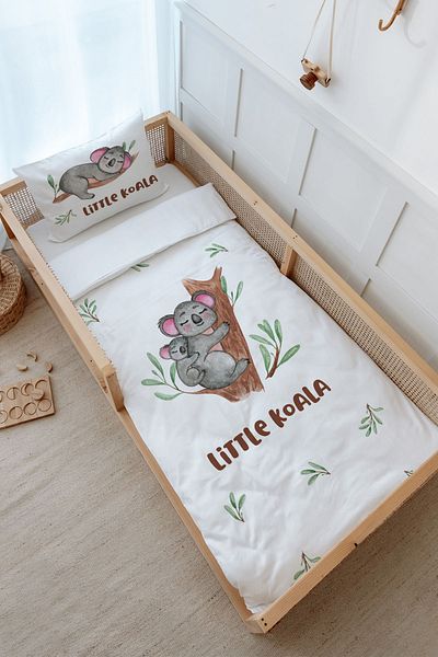 Tuğba Kuğu Montessori Baby Bedding Set - 100X200 - Mother and Baby Koala Series