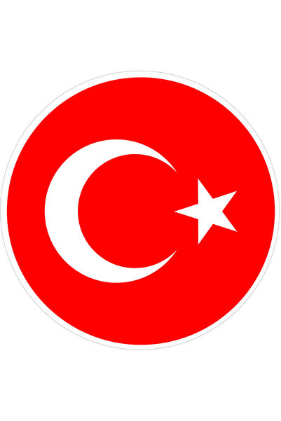 Tasarım 10x10 cm Türk Bayrağı Sticker Laptop Kask Araba Motor Sticker