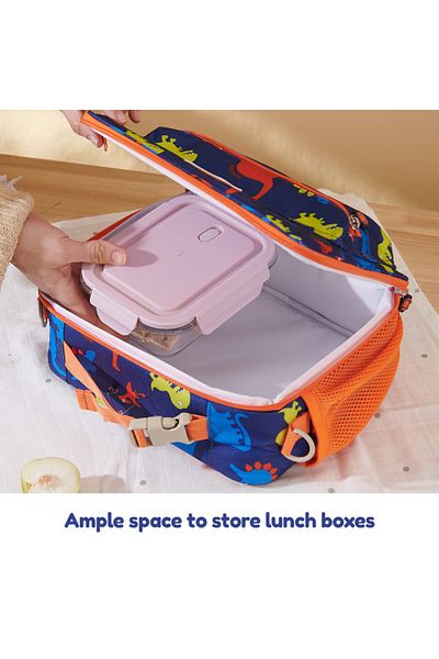 Sunveno Sunveno Lunch Bag w/ shoulder Strap - Dino Blue