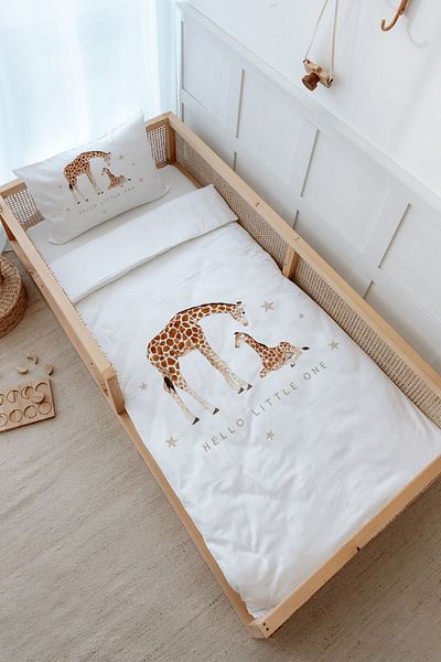 Tuğba Kuğu Royal Series Baby Giraffe Duvet Cover Set for Montessori - 100X200