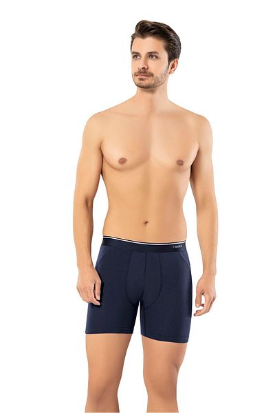 ERDEM İÇ GİYİM Erdem Navy Blue 3 τεμαχίων βαμβακερό ελαστάν μακρύ μπόξερ 1470