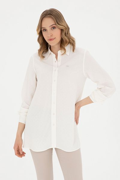 U.S. Polo Assn. Cămașă Ecru Femei - Mânecă Lungă, Model 50289147 -VR019