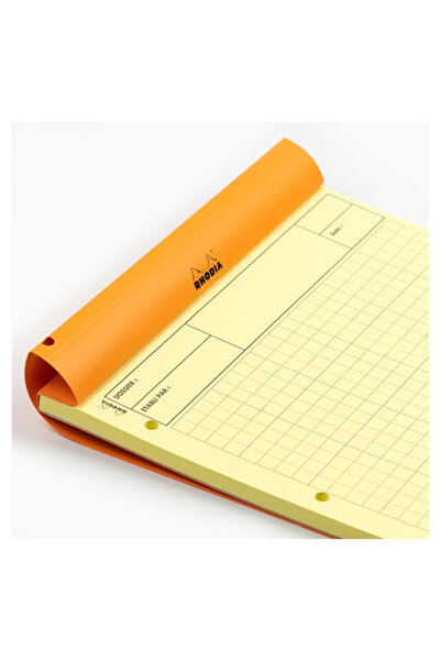 Rhodia Bsc 21 31 cmKareli Bloknot Turuncu kpk Sarı Kağıt