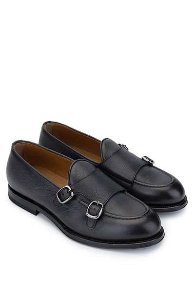 Franceschettı Franceschetti Men's Genuine Leather Anthracite Loafer Shoes