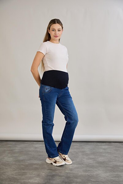 Işşıl Işşil 4557-Pipe Leg Elestan Maternity Clothing Jeans