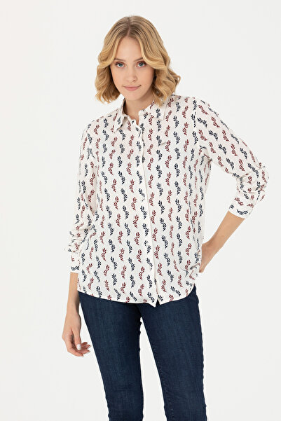 U.S. Polo Assn. Γυναικείο μπορντό μακρυμάνικο πουκάμισο 50272032-VR014