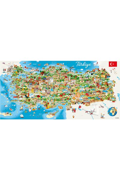 Anatolian Puzzle 1500 Piece Turkey Map 3793