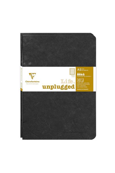 Clairefontaine Black Striped A4 Notebook - Stapled Age Bag733071c