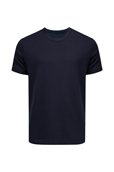 Bisiklet Yaka T-shirt Siyah Renk Erkek Tişört