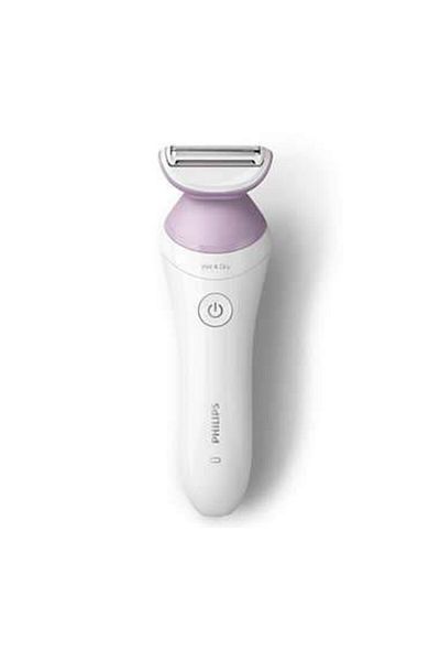 Philips Epilator fara fir, umed si uscat Philips Lady Shaver BRL136/00, Wet&Dry, 10 ore incarcare, Alb/Mov