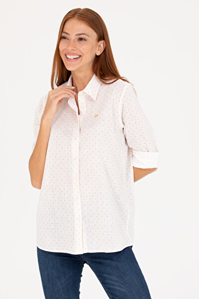 U.S. Polo Assn. Kadın Camel Uzun Kollu Gömlek 50264292-VR015
