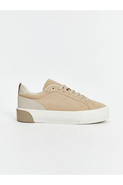 LC Waikiki Lcw Steps Beige Lace-Up Women's Sneakers
