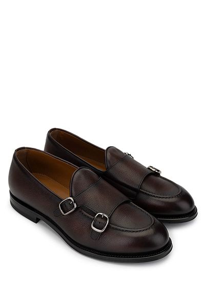 Franceschettı Franceschetti Men's Genuine Leather Brown Loafer Shoes