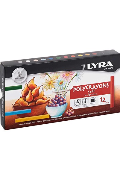 LYRA 5651120 ألوان البولي كرايونز البودرة الناعمة 12 قطعة