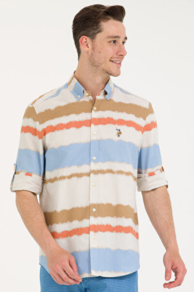 U.S. Polo Assn. Erkek Mavi Uzun Kollu Gömlek 50264265-VR036