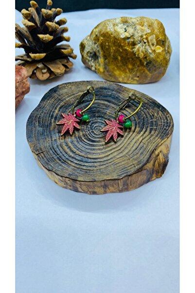 Porsuk Alternatif أقراط أوراق عرقية مصنوعة يدويا