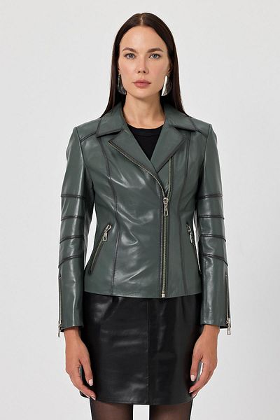 Deri Company Diana Green Women's Leather Coat