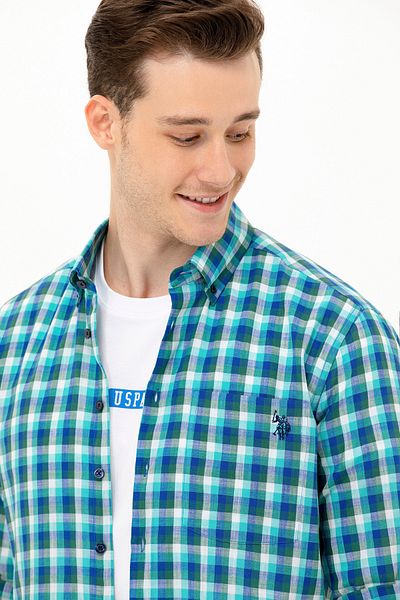 U.S. Polo Assn. Cămașă Saks în carouri pentru bărbați 50264419-vr045