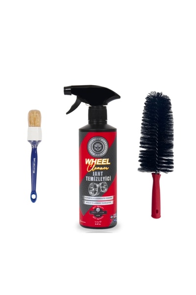 BELLA CAR CARE 3'lü Set Jant Seti Detay Fırçası Temizleyici Ve Jant Fırçası S...