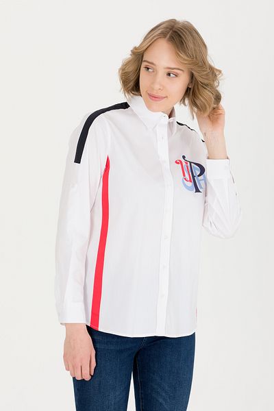 U.S. Polo Assn. Cămașă albă cu mânecă lungă pentru femei 50263727 -vr013
