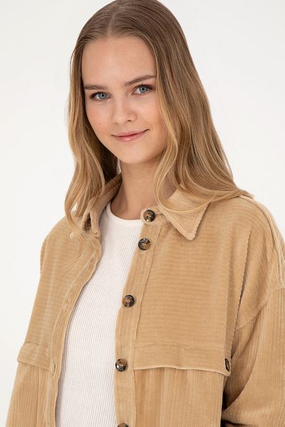 U.S. Polo Assn. Women's Sand Knitted Shirt 50272140 -Vr085