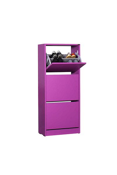 Adore Pantofar Adore Slim, 3 compartimente, capacitate 12 perechi incaltaminte, 51 x 119 x 26 cm - Mov