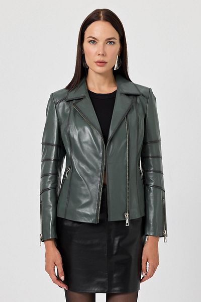 Deri Company Diana Green Women's Leather Coat