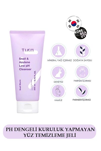 TİAM Koreandbeauty Snail & Azulene Cleansing Gel - 5.5 Ph, 200 ml