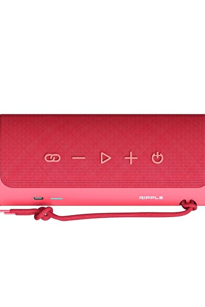 HiFuture مكبر صوت بلوتوث ستيريو محمول باللون الأحمر Ripple BT 5.3 30 وات IPX7
