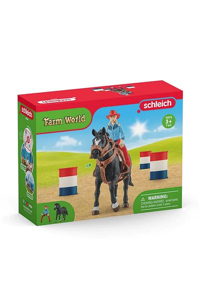 STOREMAX Schleich Cowgirl and Barrel Racing Horse
