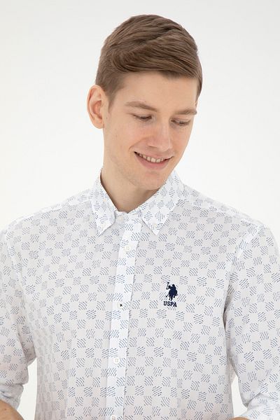 U.S. Polo Assn. Ανδρικό μακρυμάνικο πουκάμισο Navy Blue - 50282820 -VR033