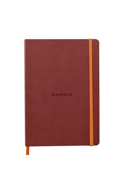 Rhodia A5 Lined Soft Cover Nacarat Notebook -117371c