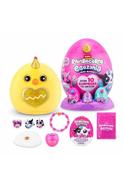 Rainbocorns Eggzania Mini Surprise Plush Yellow Horn - 9296