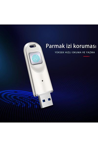 DM ذاكرة فلاش Fd069 مشفرة USB 3.0 بسعة 128 جيجابايت مع قارئ بصمات الأصابع