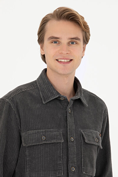 U.S. Polo Assn. Чорна чоловіча сорочка з довгими рукавами - 50272723-VR006