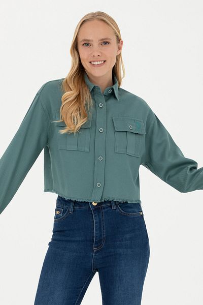 U.S. Polo Assn. Women's Mint Long Sleeve Shirt 50271427 -Vr090