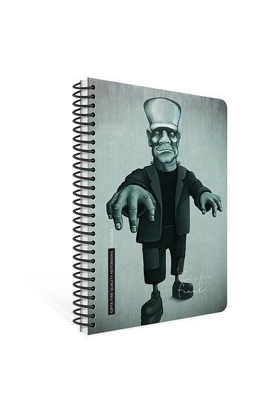 Gıpta Classica Spiral Hard Cover 17x24 120 Sheets Checked Notebook 6383