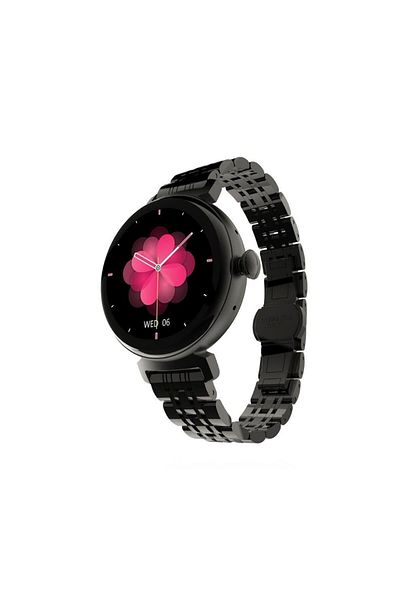 HiFuture Future Aura Black Bluetooth 5.2 27mm Amoled Display - Smart Watch with Voice Call