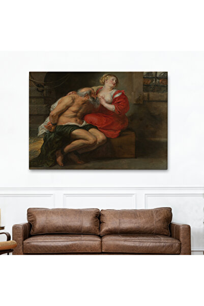 eybuba Peter Paul Rubens Cimon ve Pero Kanvas Tablo, Çıplak Tablo, Giclee Duvar Sanatı-5377