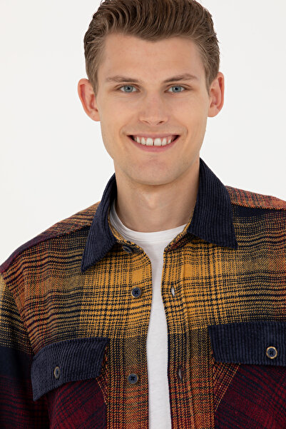 U.S. Polo Assn. Cămașă cu mânecă lungă pentru bărbați, kaki deschis, 50272716-VR183