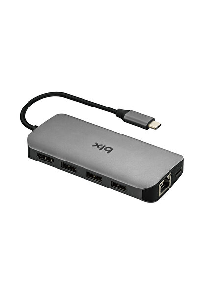 Bix Type-c Kart Okuyucu Hdmı Ethernet Usb Dönüştürücü