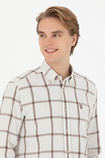 U.S. Polo Assn. Men's Stone Long Sleeve Shirt 50279436 -Vr049