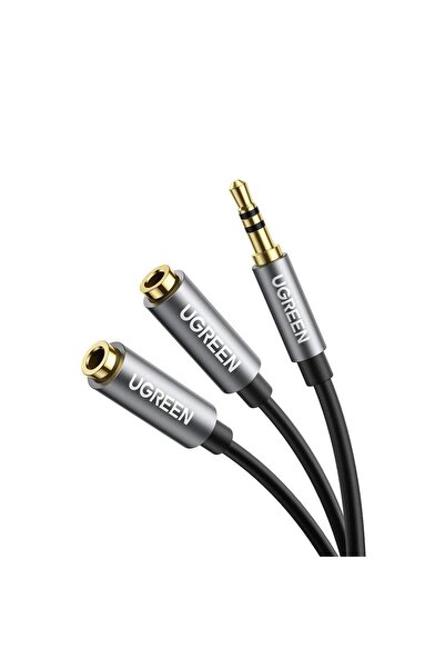 Ugreen Adaptor Audio Splitter Dual 3,5 mm mini jack AUX, 0.2 m, Silver