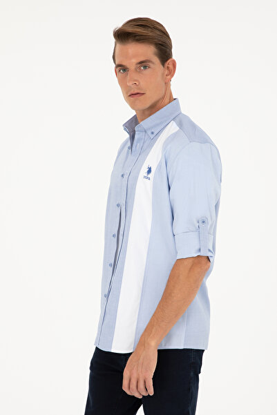 U.S. Polo Assn. Erkek Saks Uzun Kollu Gömlek 50283426-VR032